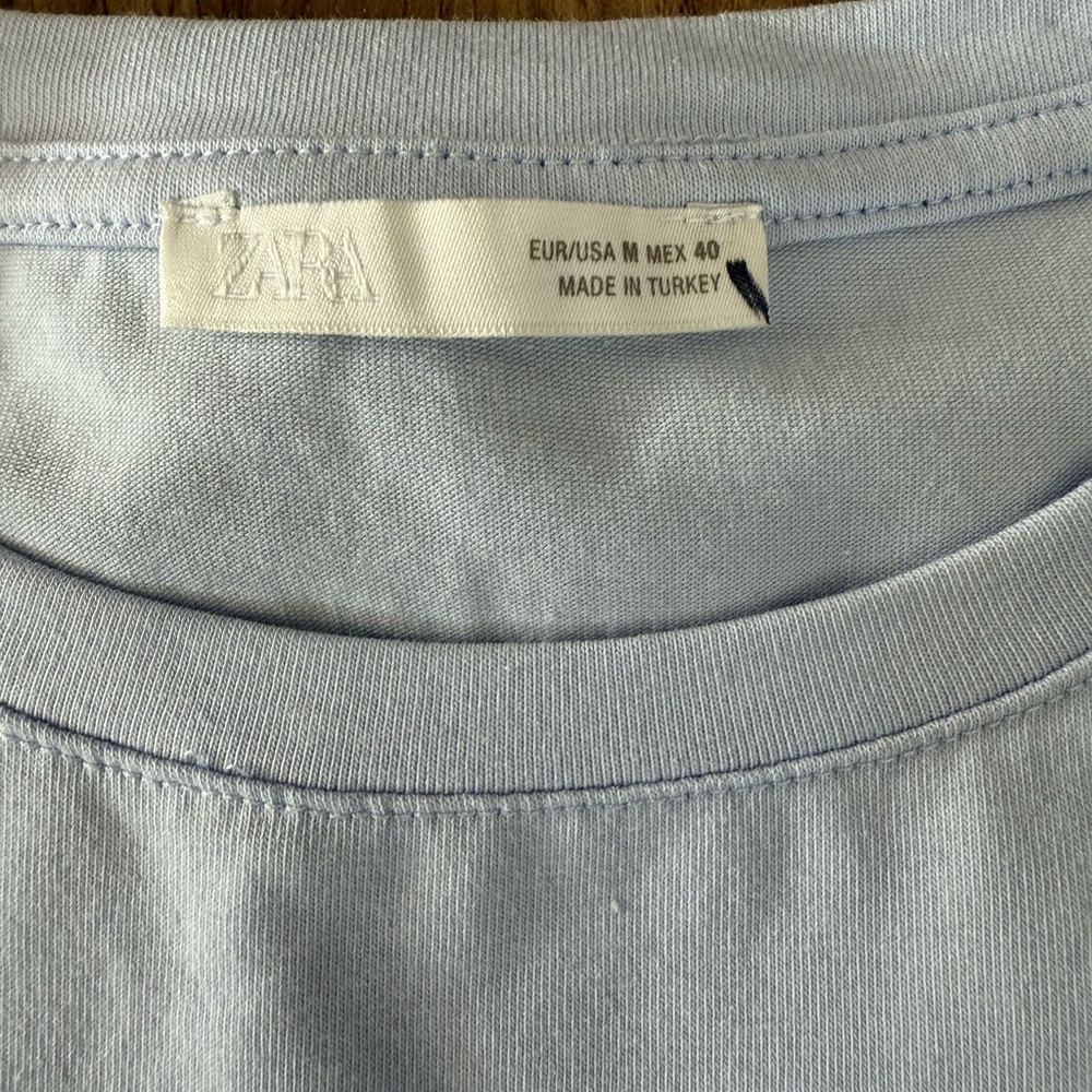 Zara - Light Blue Men's T-Shirt - Picture 3 of 3